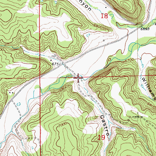 Topographic Map of Castro Canyon, CO