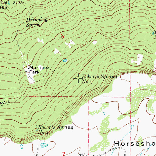 Topographic Map of Roberts Spring Number 2, CO
