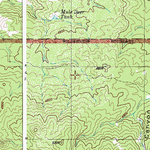 Topographic Map of Douglas Spring Trail, AZ
