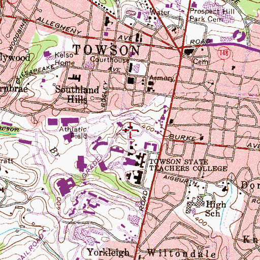 Topographic Map of West Hall, MD