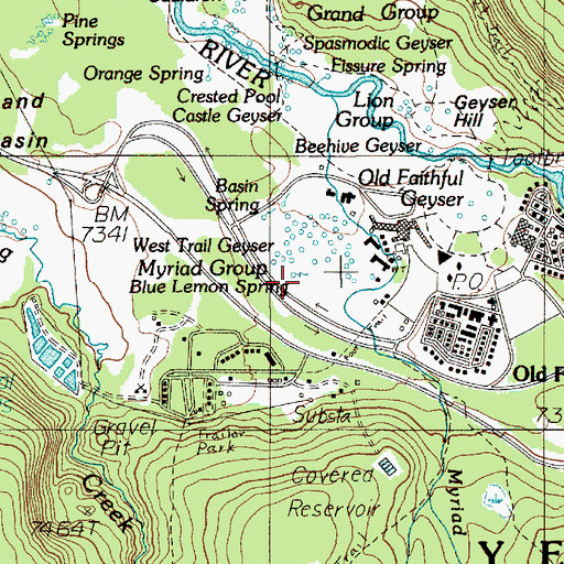 Topographic Map of Blue Lemon Spring, WY