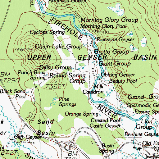 Topographic Map of Round Spring Group, WY