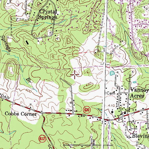 Topographic Map of Willow Springs Elementary School, VA
