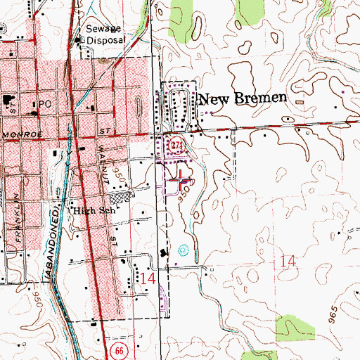Topographic Map of Holy Redeemer Catholic Church, OH