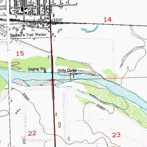 Topographic Map of Holly Dump, CO