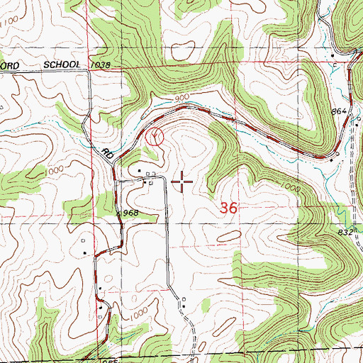 Topographic Map of Oakland Farm, WI