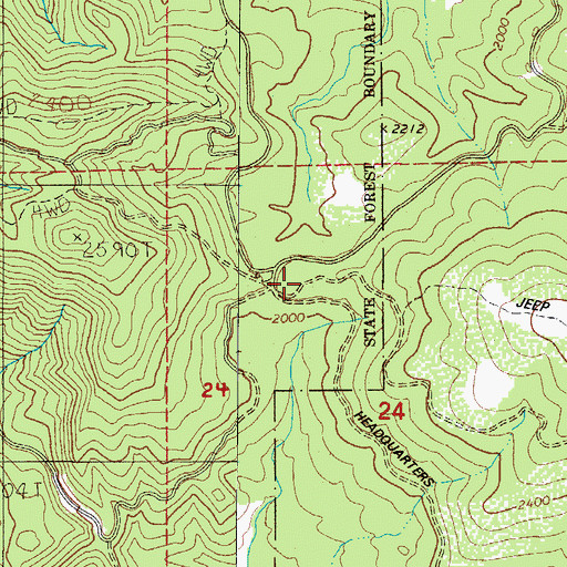 Topographic Map of Murphys Camp, OR