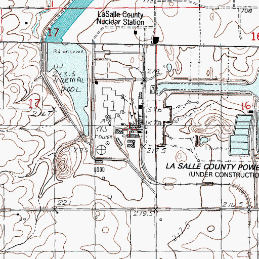 Topographic Map of LaSalle County Nuclear Station, IL