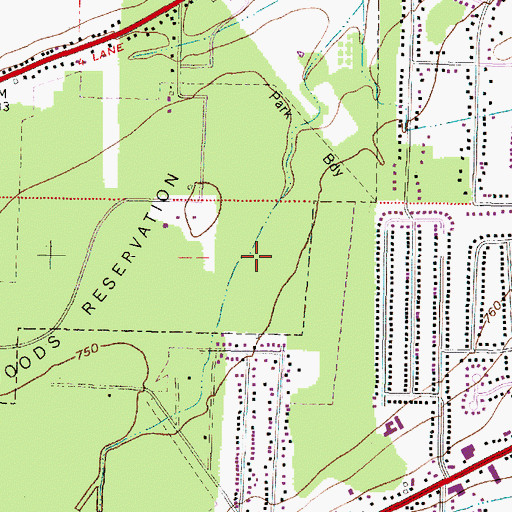 Topographic Map of Bunns Lake Wildlife Area, OH