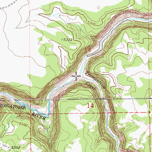 Topographic Map of Trementina Canyon, CO