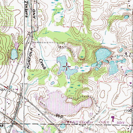 Topographic Map of Frame Lake, OH