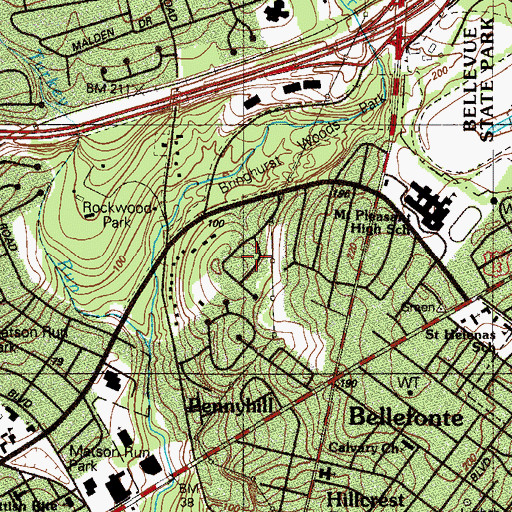 Topographic Map of Georgian Terrace, DE