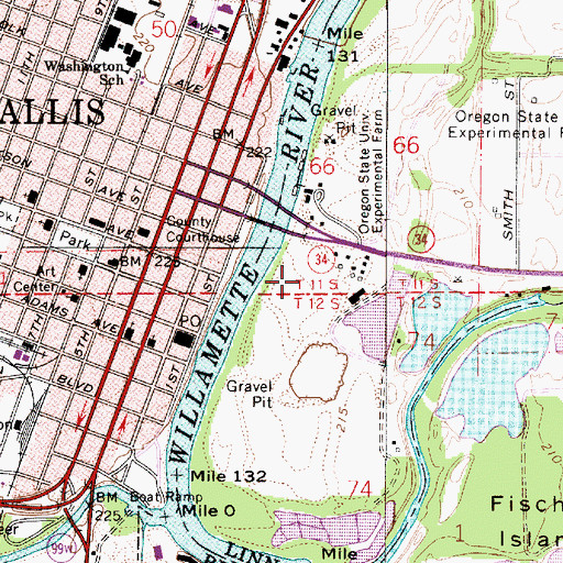 Topographic Map of Alan B Berg City Park, OR