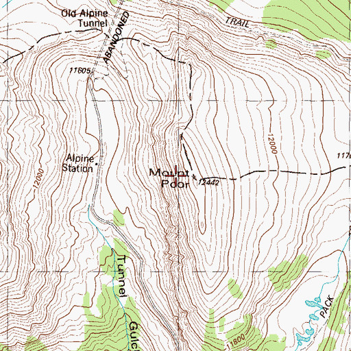 Topographic Map of Mount Poor, CO