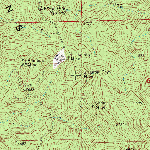 Topographic Map of Brighter Days Mine, AZ