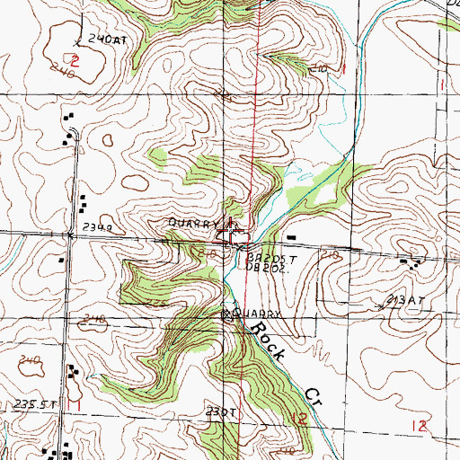 Topographic Map of Schultz Quarry, IL