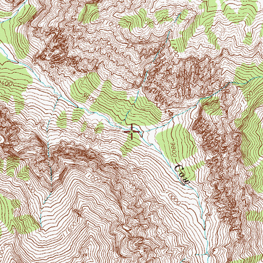 Topographic Map of Middle Canyon, CO