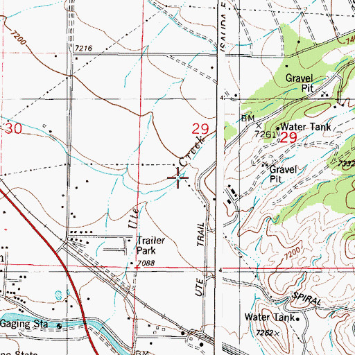 Topographic Map of Williams Hamm Ditch, CO