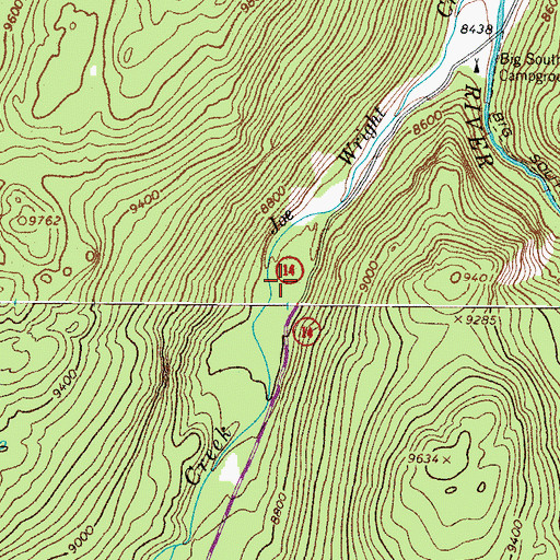 Topographic Map of Aspen Glen Rest Area, CO