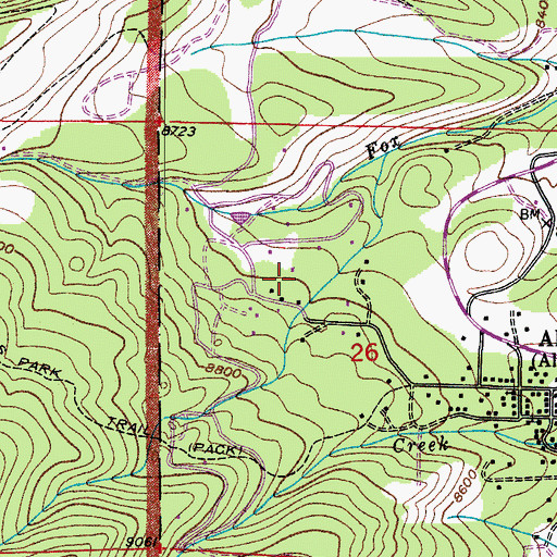 Topographic Map of Triple Creek Ranch, CO