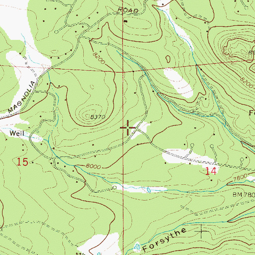 Topographic Map of Ridgewood, CO