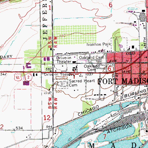 Topographic Map of Lodi Shopping Center, IA