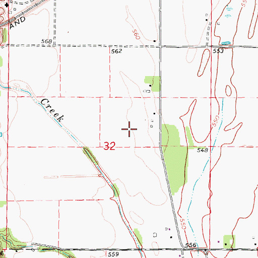 Topographic Map of Moon Cemetery, IA