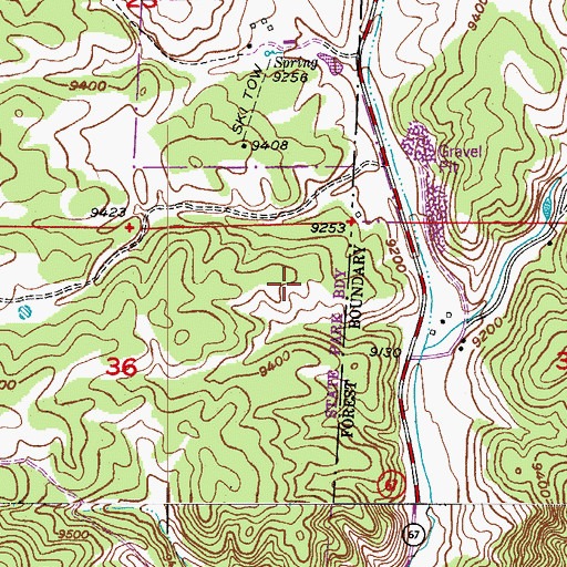 Topographic Map of Teller County, CO