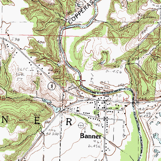 Topographic Map of Utica Cemetery, IL
