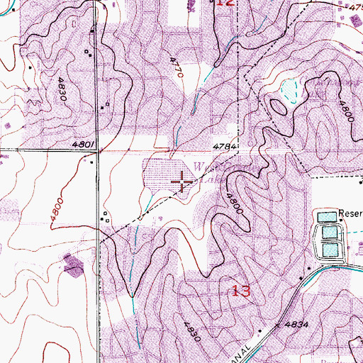 Topographic Map of Greeley Lake West Dam, CO