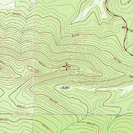 Topographic Map of Cattail Reservoir Number 1, CO