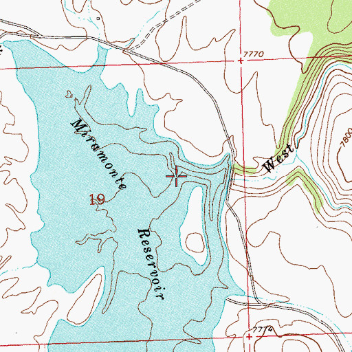 Topographic Map of Miramonte Dam, CO