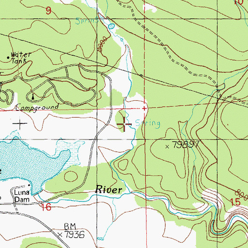 Topographic Map of Camp Cienega Spring, AZ
