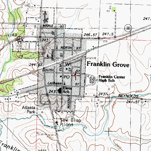 Topographic Map of First Presbyterian Church, IL