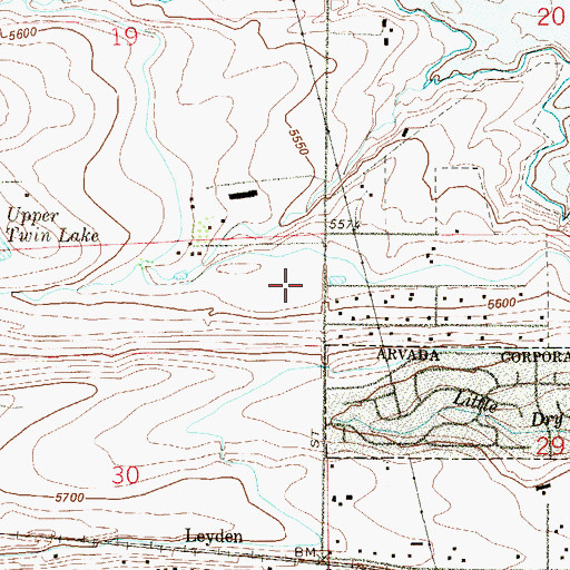 Topographic Map of Last Chance Reservoir Number 1, CO