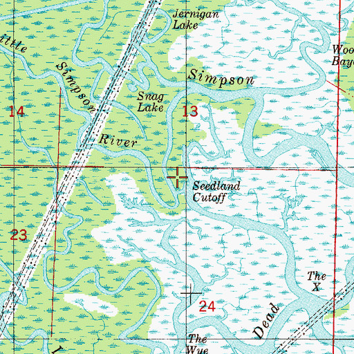 Topographic Map of Seedland Cutoff, FL