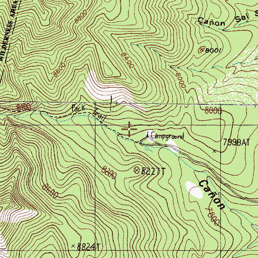 Topographic Map of Red Canyon Trailhead, NM