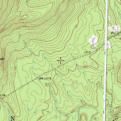 Topographic Map of Mason Township, ME