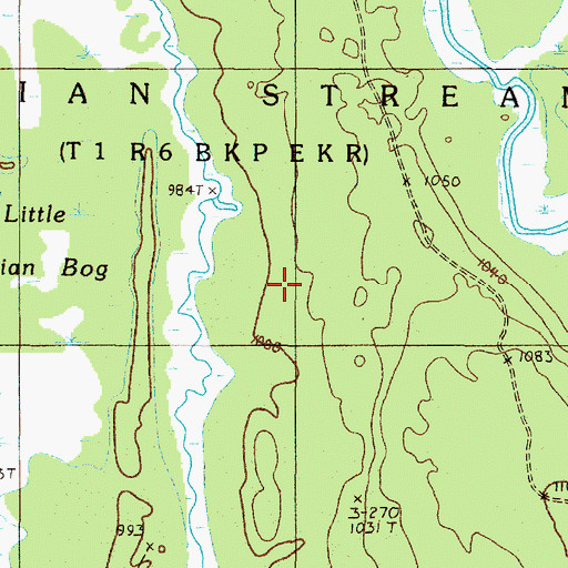 Topographic Map of Indian Stream Township, ME