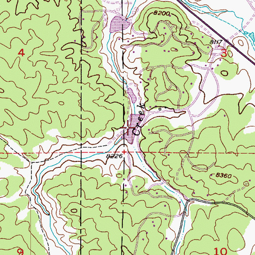 Topographic Map of Joe Wilson Recreation Reservoir, CO