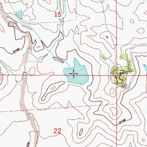 Topographic Map of Banning Lewis Reservoir Number 8, CO