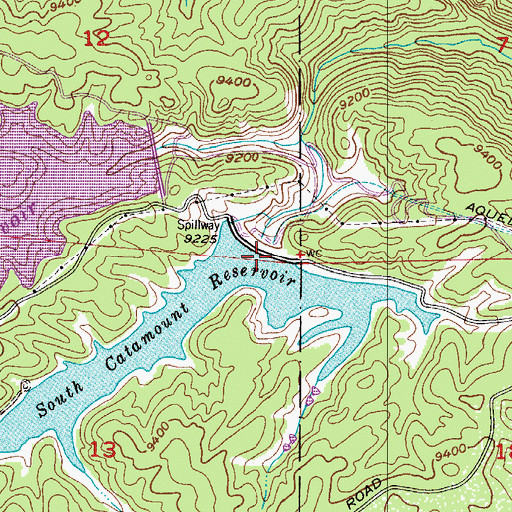 Topographic Map of South Catamount Dam, CO