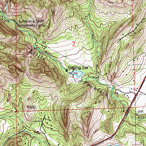 Topographic Map of Keeton Reservoir, CO