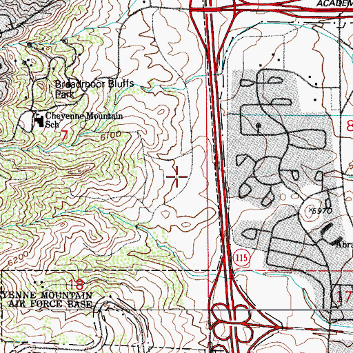 Topographic Map of Pinon Valley Elementary School, CO