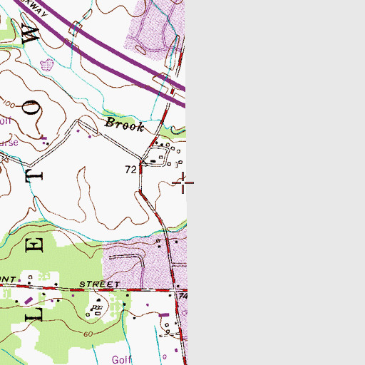 Topographic Map of Sunnyside County Recreation Area, NJ