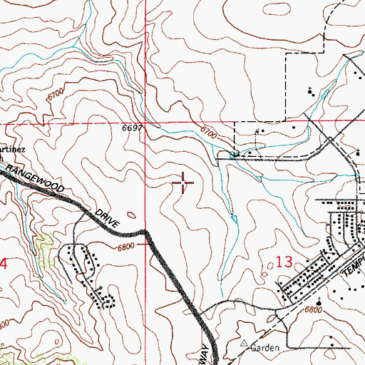 Topographic Map of Scott Elementary School, CO