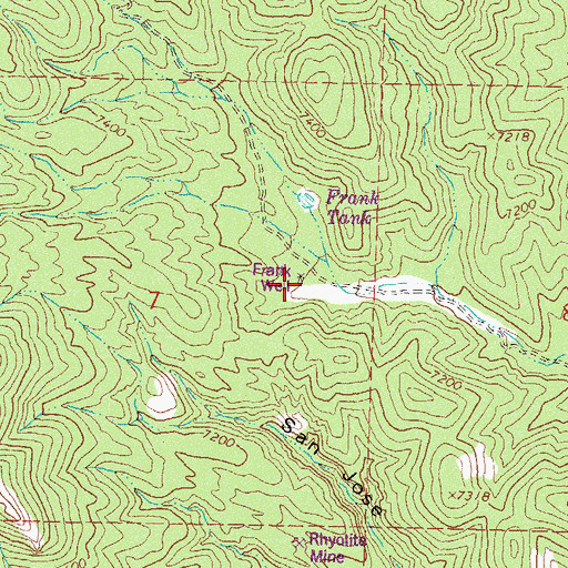 Topographic Map of Frank Well, NM