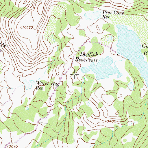 Topographic Map of Dog Fish Lake Dam, CO