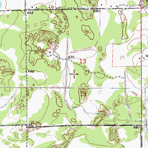 Topographic Map of Hooper Branch Savanna Nature Preserve, IL