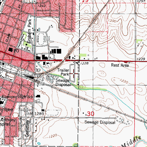 Topographic Map of Carroll Community Estates, IA